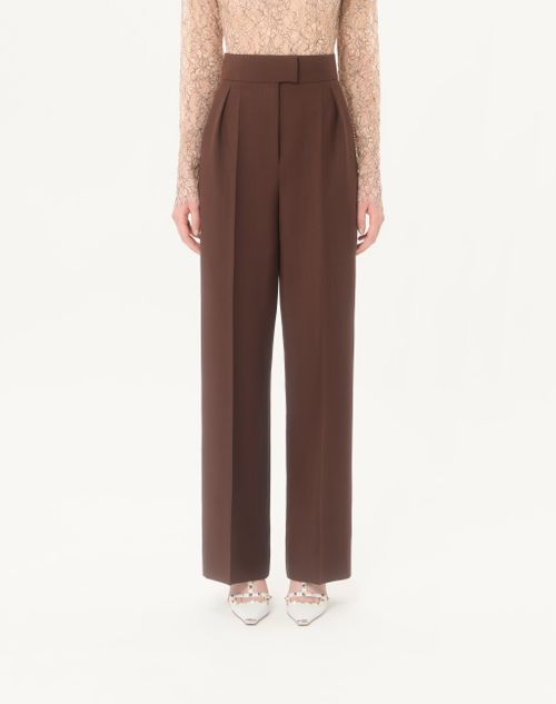 Valentino - British Mohair Trousers - Brown - Woman - Trousers And Shorts