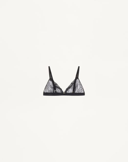 Valentino - Lace Bra - Black - Woman - Shirts And Tops