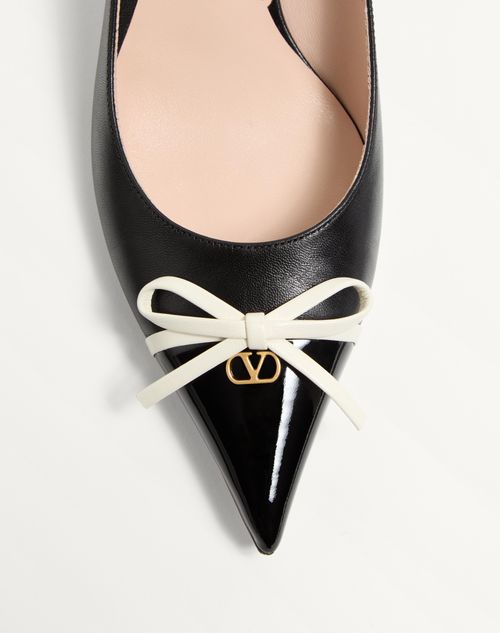 Valentino Garavani - Bepointy Pump In Patent Leather And Kidskin 45mm - Black/ivory - Woman - Pumps And Slingbacks