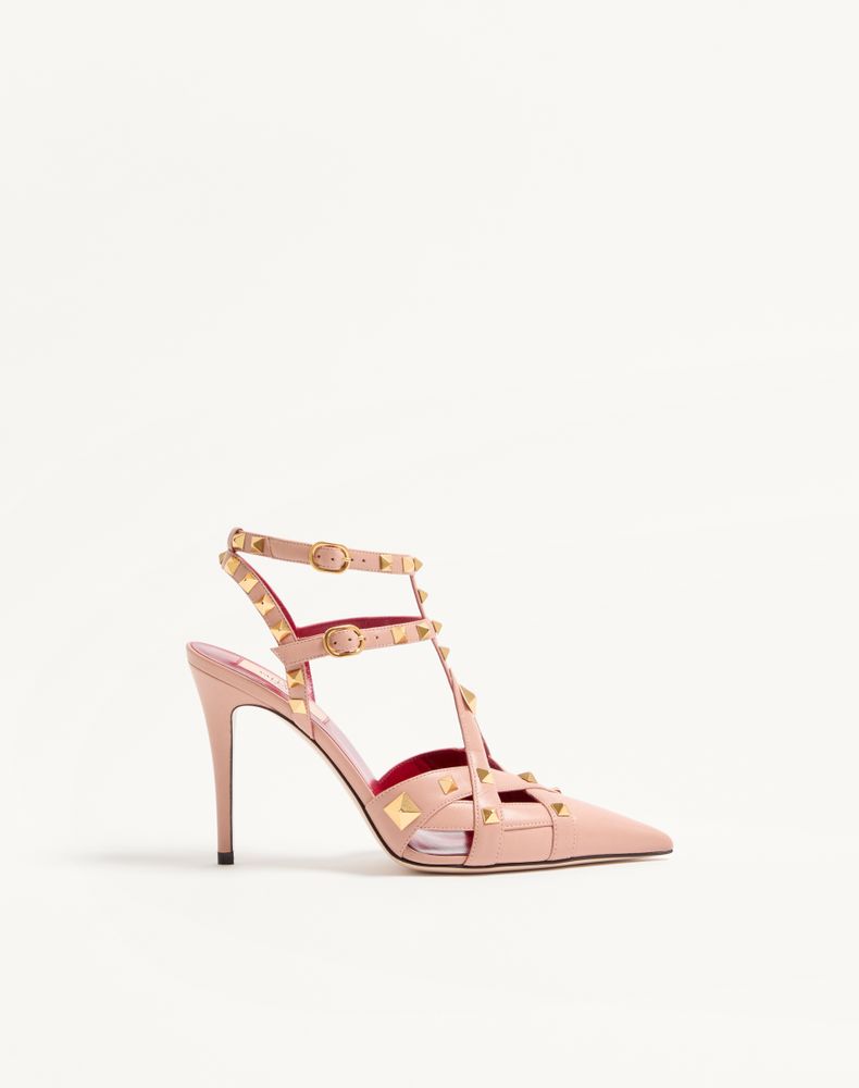 Valentino Garavani Women's Pink Studdy Kidskin Pumps 100Mm Woman 42
