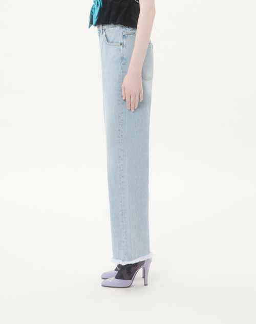 Valentino - Denim Trousers - Denim - Woman - Denim