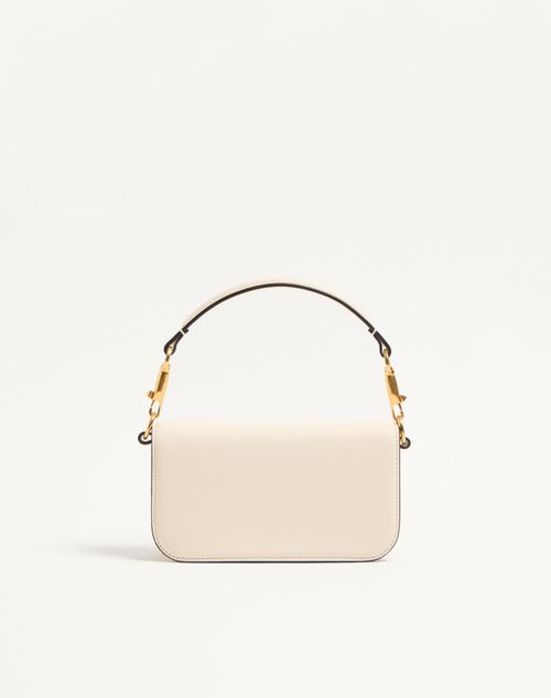 Valentino Garavani - Valentino Garavani Locò Small Shoulder Bag In Calfskin With Jewel Logo - Ivory - Woman - Shoulder Bags