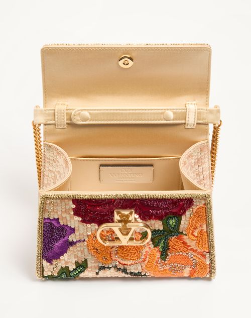 Valentino Garavani - Valentino Garavani Vsling Mini Embroidered Handbag - Multicolor - Woman - Top Handle Bags