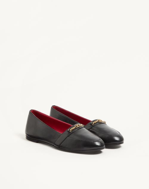 Valentino Garavani - Étudiant Nappa Leather Loafer - Black - Woman - Loafers