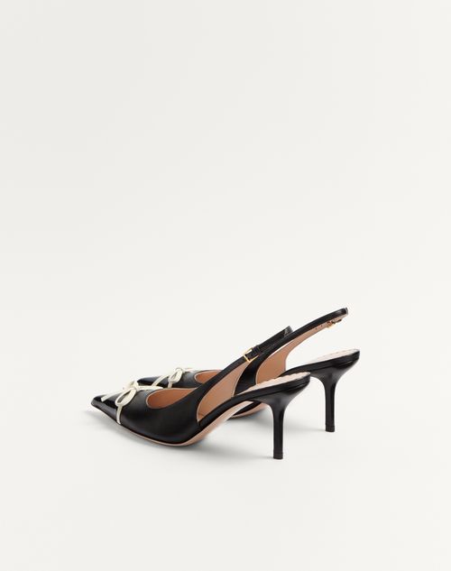Valentino Garavani - Bepointy Slingback Pump In Patent Leather And Kidskin 80mm - Black/ivory - Woman - Pumps