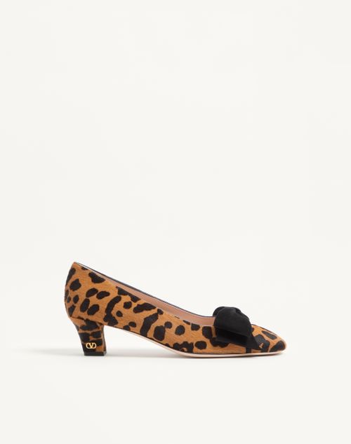 Valentino Garavani - Bowow Pump In Ponyskin Effect Calfskin 45mm - Animal Print - Woman - Pumps And Slingbacks