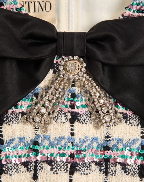 Valentino - Tweed Paillettes Embroidered Short Dress - Multicolor - Woman - Dresses