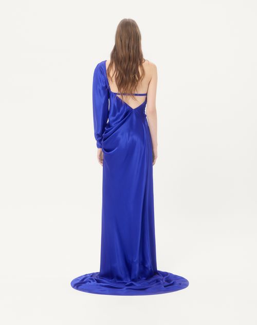 Valentino - Crepe Satin Gown - Cobalt - Woman - Gowns