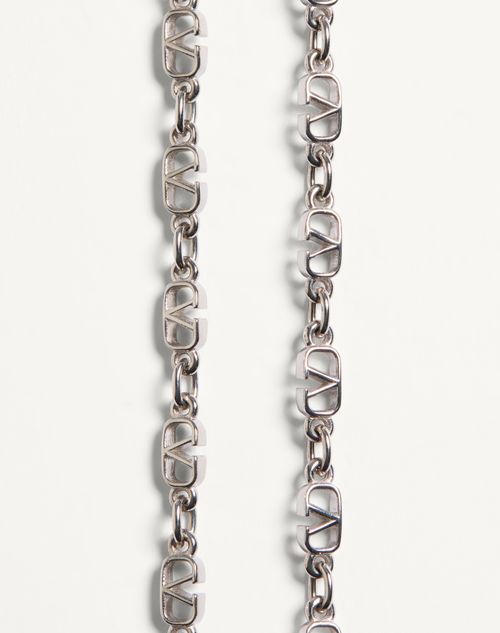 Valentino Garavani - Collana Vlogo Signature In Metallo - Palladio - Uomo - Gioielli