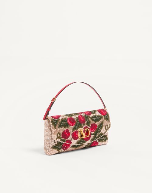 Valentino Garavani - Valentino Garavani Devain Embroidered Small Shoulder Bag - Multicolor - Woman - Clutches