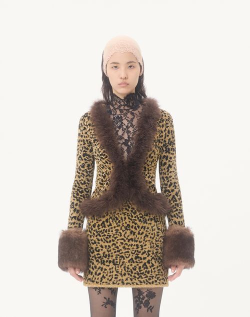 Valentino - Jacquard Animal Print Lurex Knit Jacket - Animal Print - Woman - Jackets And Blazers