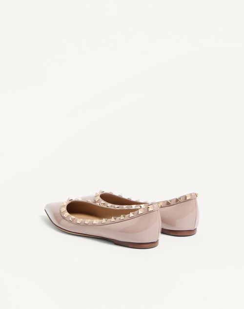Valentino Garavani - Patent Rockstud Ballet Flat - Poudre - Woman - Ballerinas