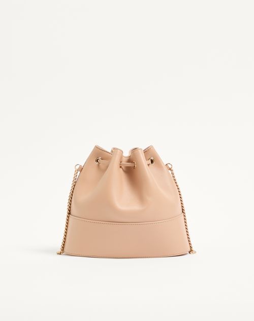 Valentino Garavani - Mini Vlogo Signature Bucket Bag In Nappa Leather - Pink - Woman - Shoulder Bags