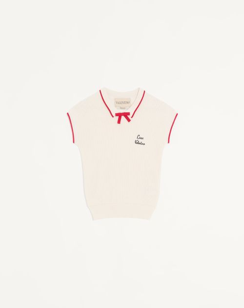 Valentino Cotton Top Woman Birch/paris M
