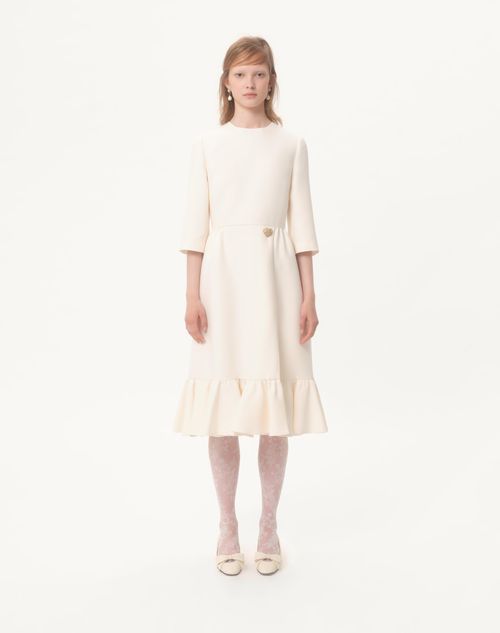 Valentino - Crepe Couture Midi Dress - Ivory - Woman - Dresses