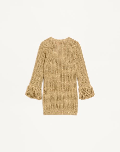 Valentino - Lurex Knit Dress - Gold - Woman - Knitwear