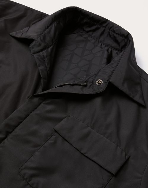 Valentino - Reversible Nylon Jacket With Toile Iconographe Pattern - Black - Man - Outerwear