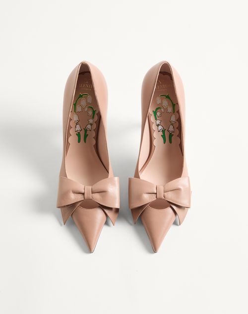 Valentino Garavani - Bowow Pump In Kidskin 100mm - Rose Cannelle - Woman - Pumps