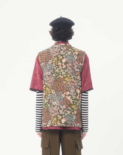 Valentino - Valentino Gobelin-weste Mit Après L'hiver Jacquard-muster - Multicolor - Mann - Jacken Und Winterjacken