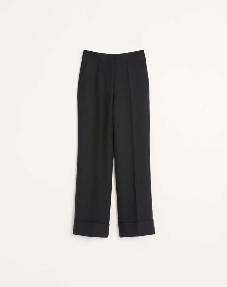 Valentino Women's Black Crepe Couture Trousers Woman 48