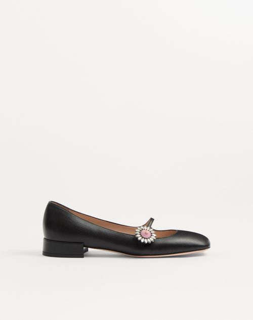 Valentino Garavani Preshoes Patent Leather Ballets In Black/pink