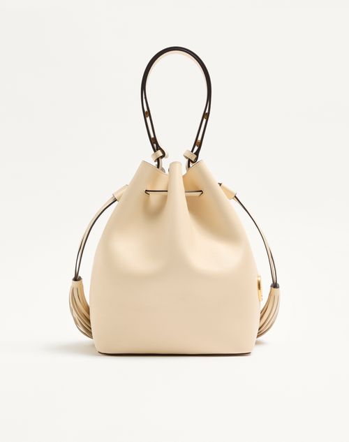 Valentino Garavani - Valentino Garavani So Seau Medium Leather Bucket Bag - Butter - Woman - Shoulder Bags