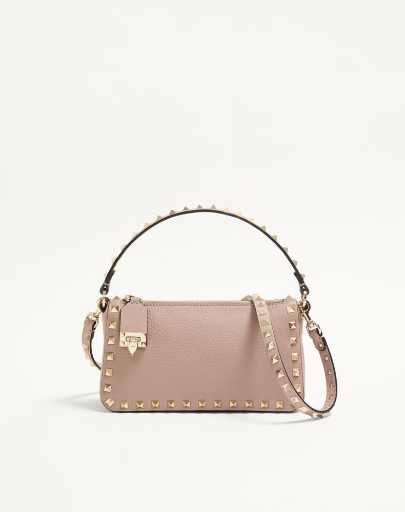 Valentino Garavani Women's Poudre Small Rockstud Grainy Calfskin Crossbody Bag Woman Uni