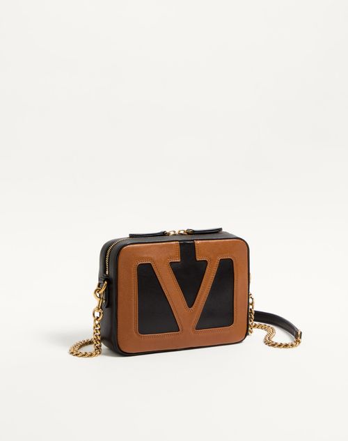 Valentino Garavani - Valentino Garavani Viva Superstar Nappa Leather Crossbody Bag - Black/spice - Woman - Shoulder Bags