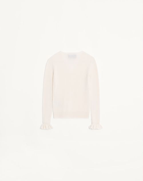 Valentino - Embroidered Cashmere Sweater - Ivory - Woman - Knitwear