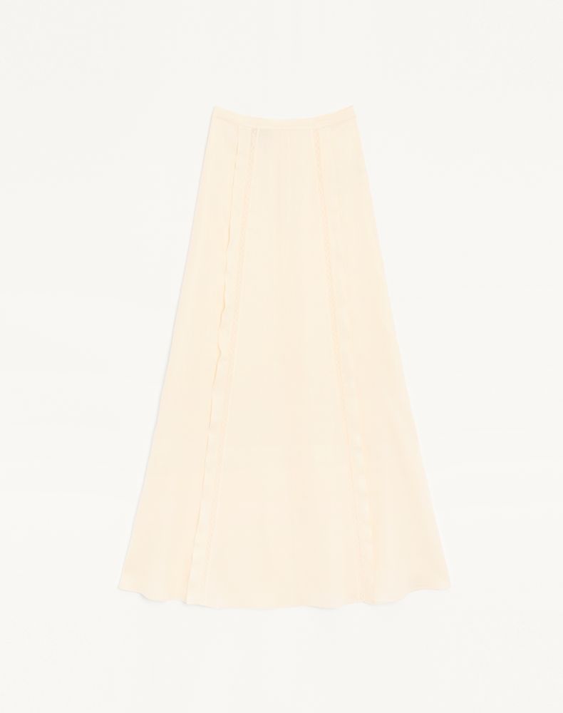 Valentino Women's Vanilla Couture Linen Skirt Woman 46