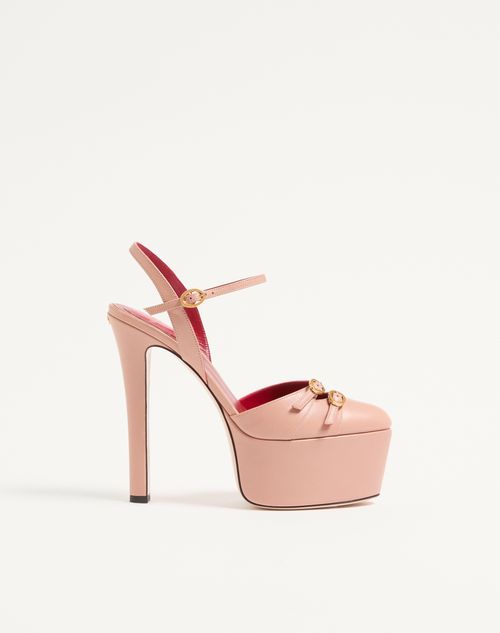 Valentino Garavani Crasher Platform Pumps In Kidskin 145mm Woman Pink 37