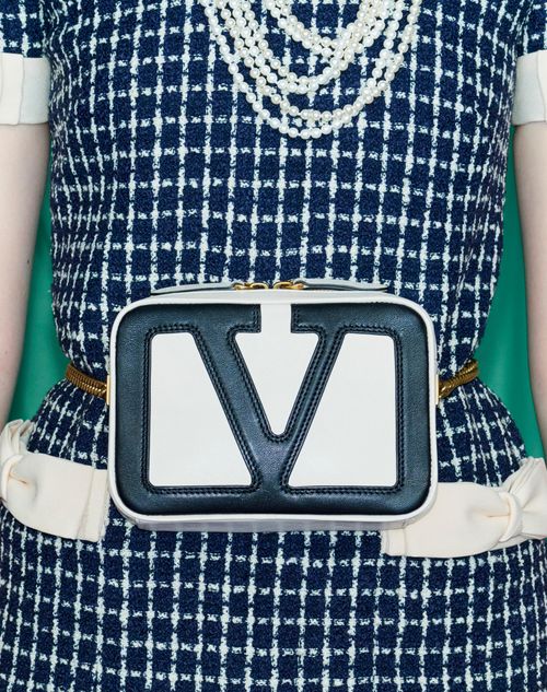 Valentino Garavani - Valentino Garavani Viva Superstar Nappa Leather Belt Bag - Butter/black - Woman - Belt Bags