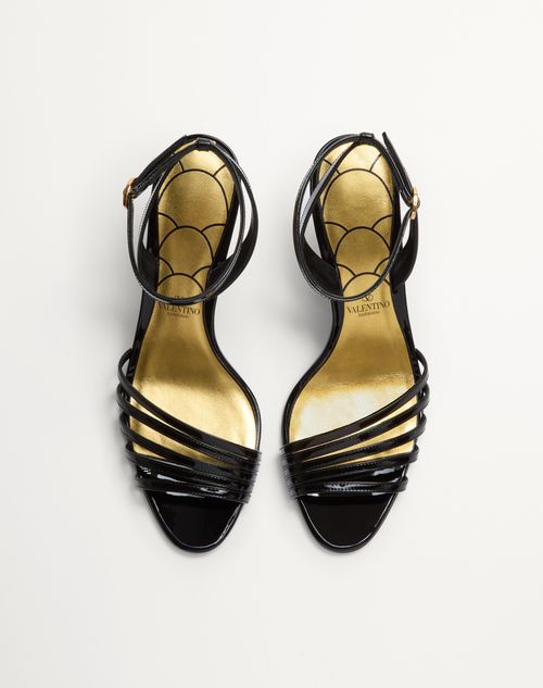 Valentino Garavani - Ladycrush Patent Leather Sandal With Crystals 85mm - Black/silver - Woman - Sandals