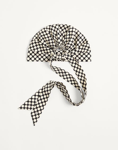 Valentino Garavani - Escape Headband In Cotton And Silk - Black/white - Woman - Hats And Gloves