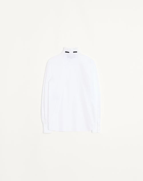 Valentino - Camicia In Techno Popeline - Bianco - Donna - Camicie E Top