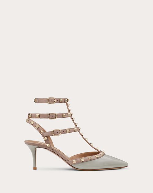 Valentino Garavani Rockstud Caged Pump 65mm Woman Grey 40 In Grey