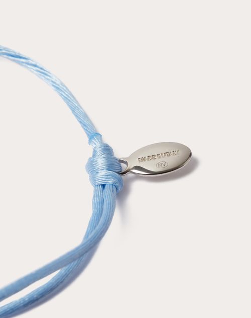 Valentino Garavani - Vlogo Signature Cotton Bracelet - Azure - Man - Jewelry