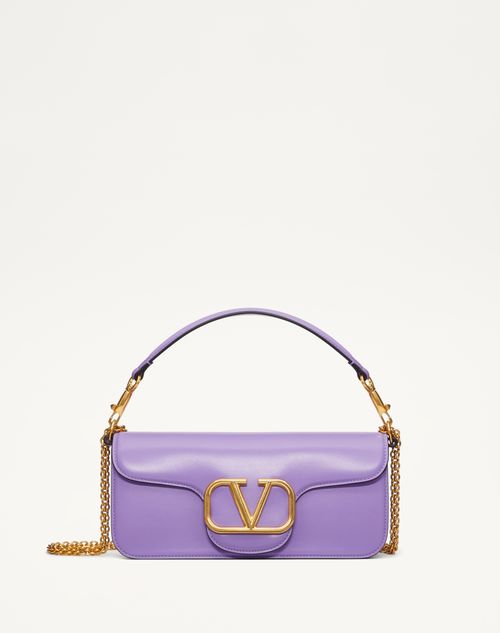 Valentino Garavani Garavani Locò Calfskin Shoulder Bag Woman Purple Uni