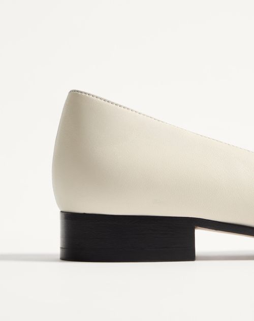 Valentino Garavani - Valet Du Roi Kidskin Ballerina 25mm - Butter/tobacco - Woman - Ballerinas
