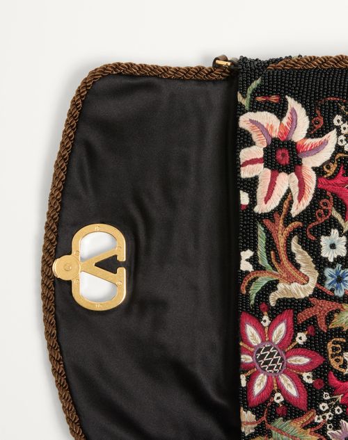 Valentino Garavani - Valentino Garavani Devain Embroidered Small Shoulder Bag - Multicolor - Woman - Clutches