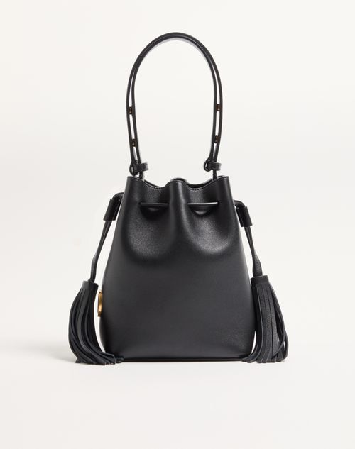 Valentino Garavani - Valentino Garavani Small So Seau Bucket Bag In Leather - Black - Woman - Shoulder Bags