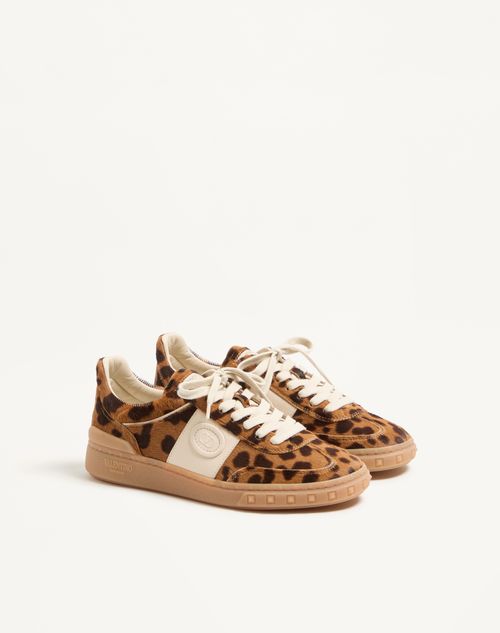 Valentino Garavani - Upvillage Trainer In Pony-effect Calfskin Leather - Animal Print - Woman - Sneakers