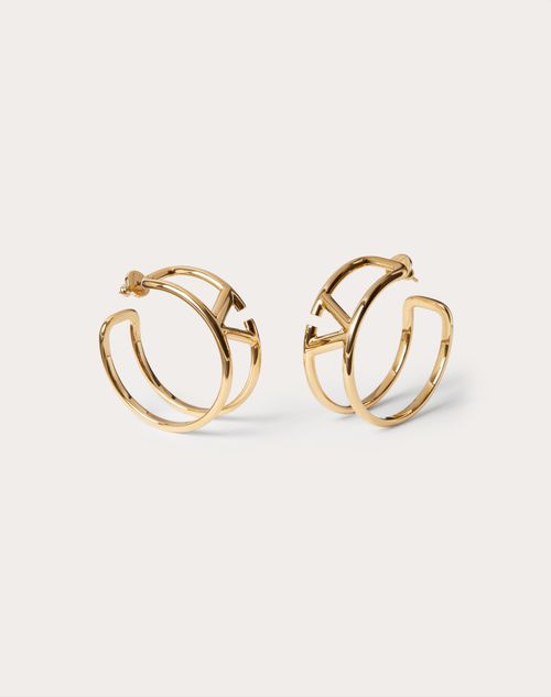 Valentino Garavani - Vlogo Signature Metal Earrings - Gold - Woman - Jewelry