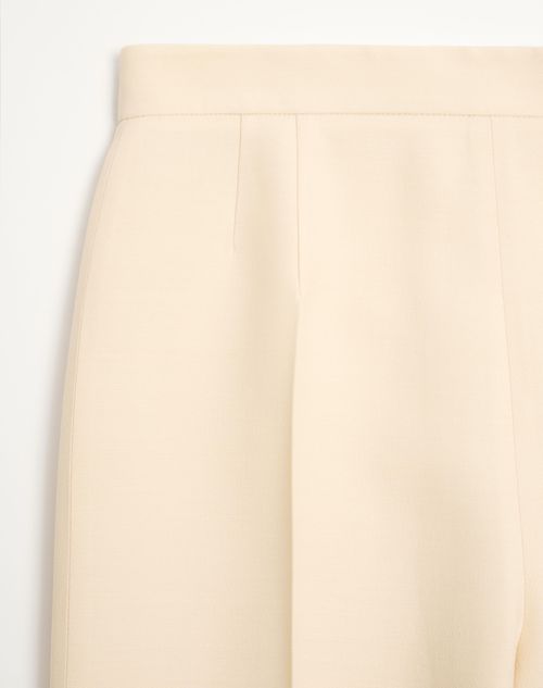 Valentino - Crepe Couture Pants - Birch - Woman - Trousers And Shorts