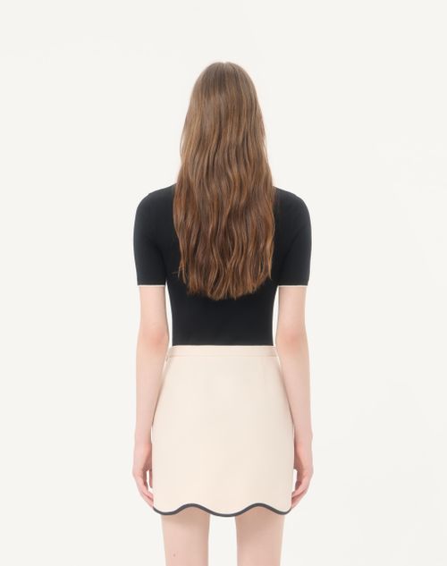 Valentino - Wool Jumper - Black/ivory - Woman - Knitwear