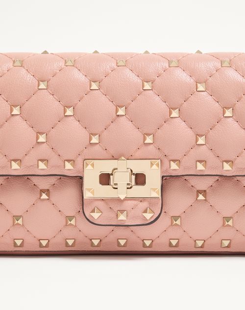 Valentino Garavani - Valentino Garavani Rockstud Spike Medium Shoulder Bag In Kidskin - Phard - Woman - Shoulder Bags