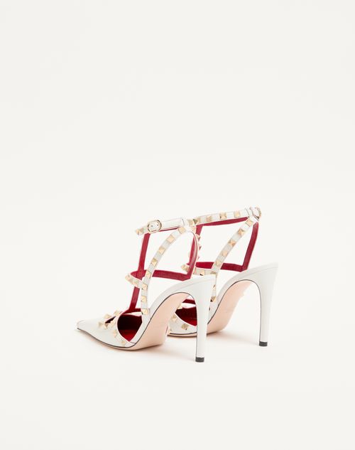 Valentino Garavani - ロックスタッズ キッドスキン パンプス 100mm - ホワイト - ウィメンズ - パンプス