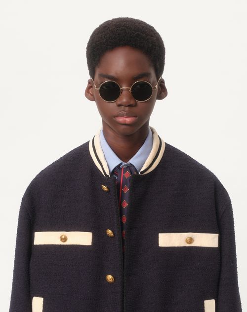 Valentino - Cotton Oxford Shirt With Vlogo Embroidery - Azure - Man - Shirts