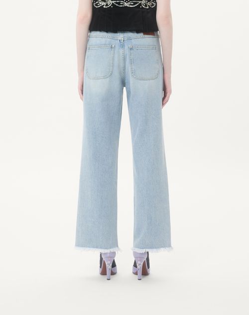 Valentino - Denim Trousers - Denim - Woman - Denim