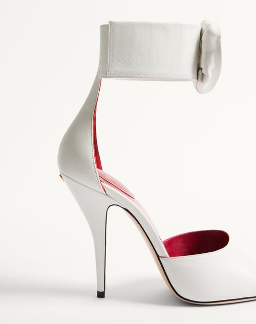 Valentino Garavani - Drip Rose Kidskin Sandal With Crystals 105mm - White - Woman - Sandals